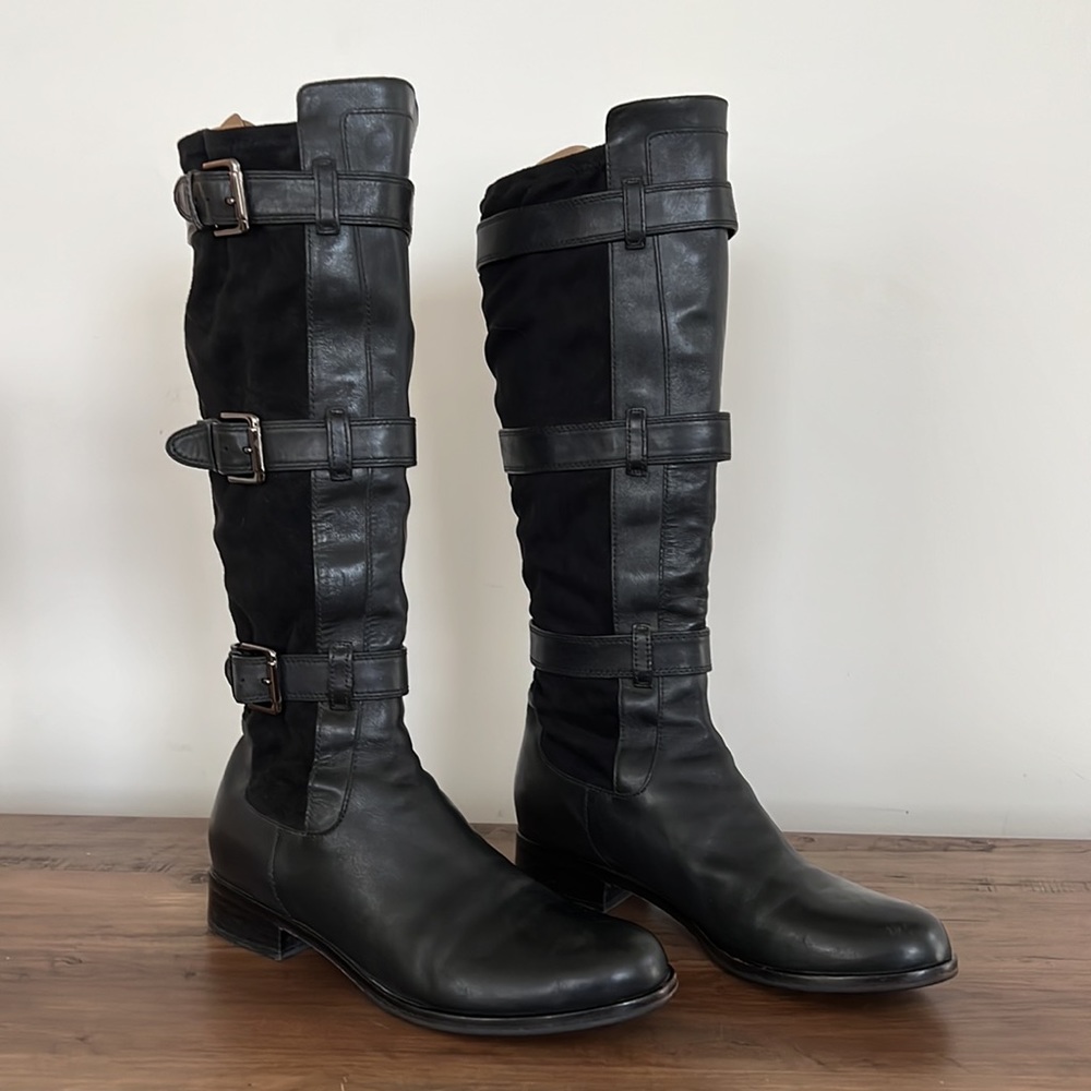 Cole Haan black adjustable boots